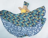Reversible Doll, Peacock in the Straw Topsy Turvy Doll, ragdoll, cloth doll