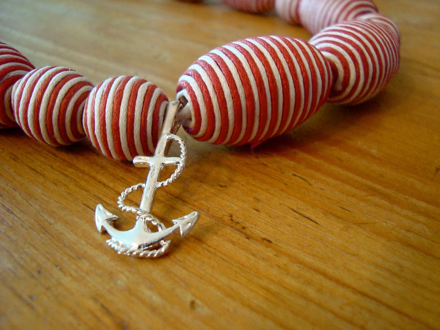 Anchor Nautical Bead Necklace
