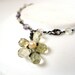 Amethyst Citrine Anklet Wire Wrapped Oxidized Sterling Silver Pearl and Flower Anklet
