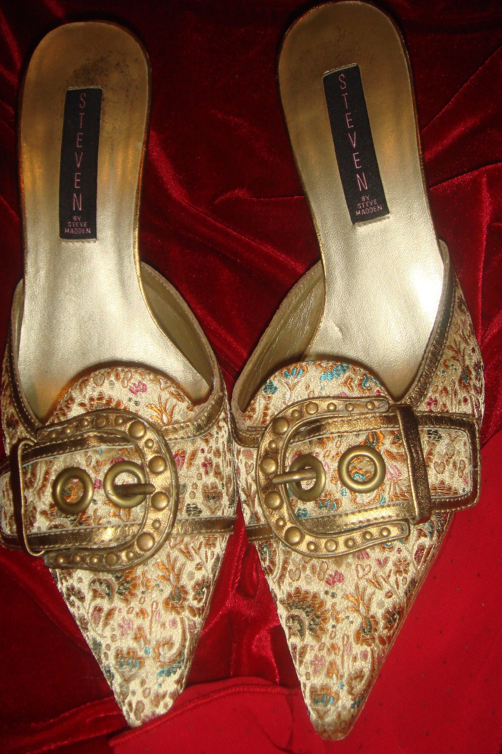Let Them Eat Cake Marie Antoinette Designer Pointed Buckle Toe Inspired Baroque Colorful Ladies Shoes Pumps