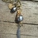 Large  Genuine Cultured Tahitian Black Pearls ONYX  Swarovski Jet Crystals Necklace Game OF Thrones /Perfect Holiday Gift OOAK