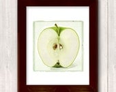 Kitchen Art - Granny Smith Green Apple - 8x10  print - Food Art - Fruit print  - Kitchen decor