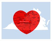 City Love - Richmond Heart - 11x14 print