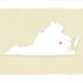 VIRGINIA art print - Family name history Home decor - Wedding gift Bridal shower Housewarming gift Larger size for wedding guest book