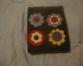 Crafty Tool Storage Pouch, Gray w/ Flowers