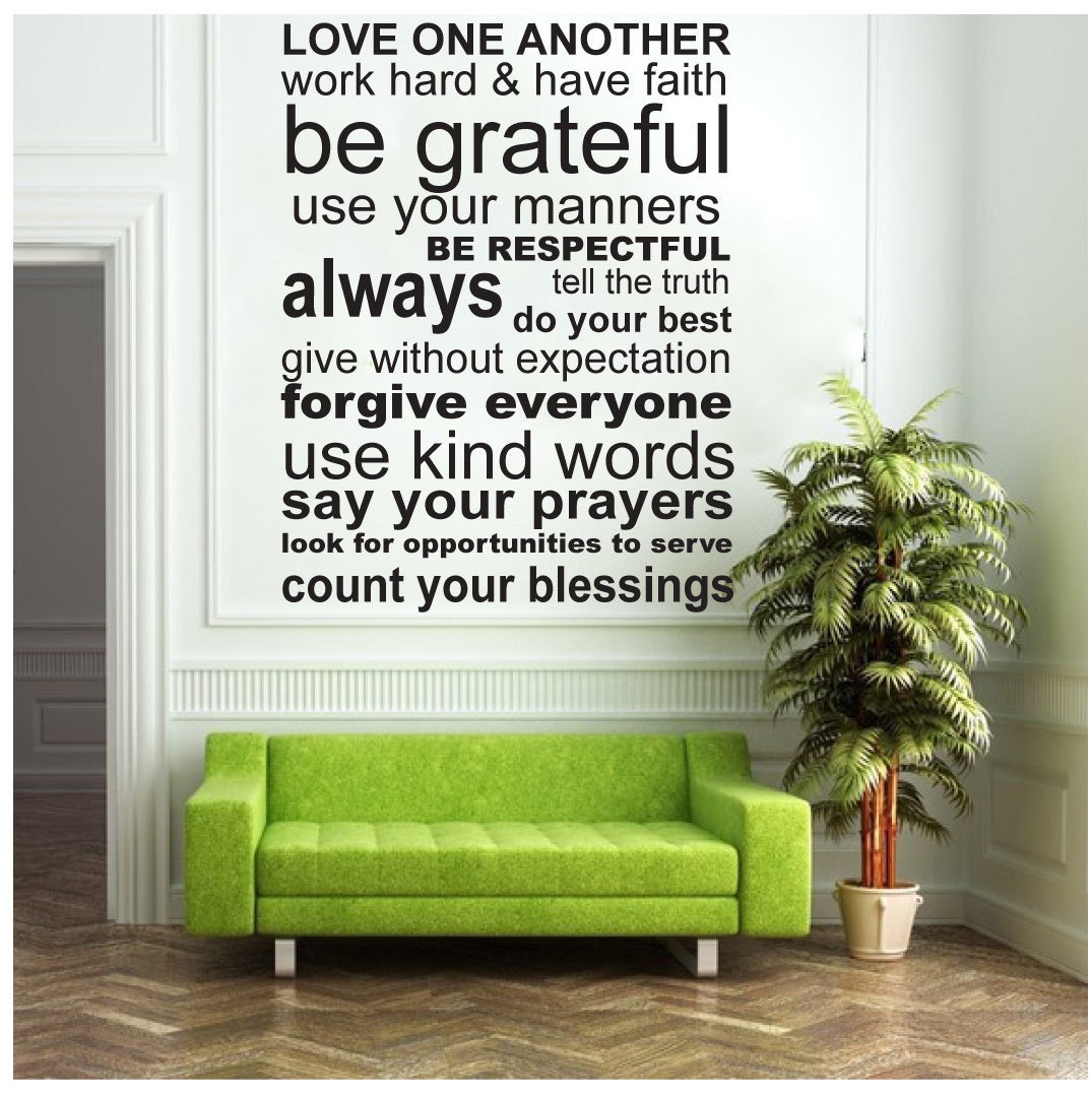 Wall Decal - LOVE ONE ANOTHER - Vinyl Wall Art Quote