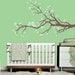 brown tree branch wall decal with sage green leaves decals birds and hearts