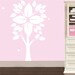 nursery wall stickers: Flower tree silhouette - Childrens Wall Decal wall decals