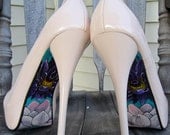 Hand Painted High Heels "Lotus Envy"
