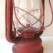 vintage large red kerosene lantern