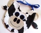 Cow baby's bib farm birthday party first toddler