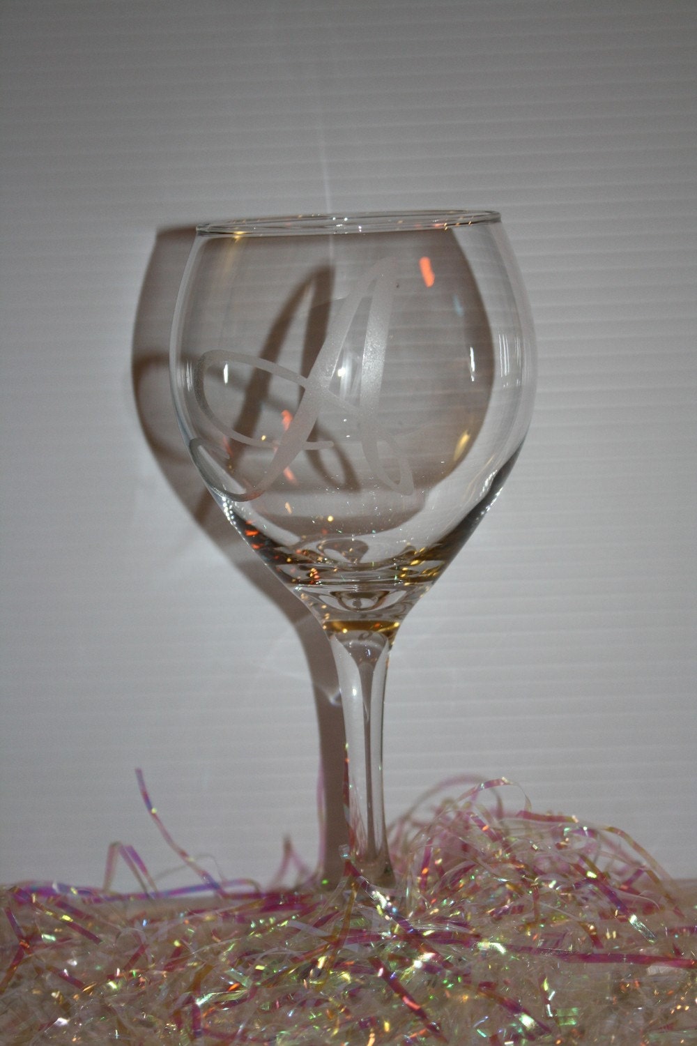 Items similar to Fabulous Big Bowl Etched Wine Glasses on Etsy