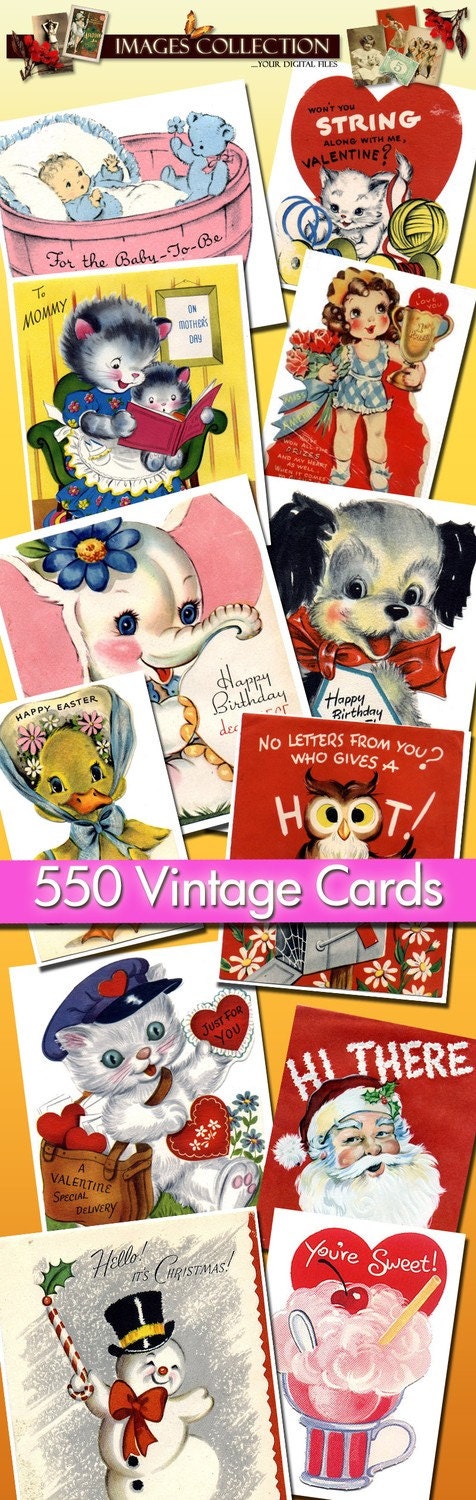 Digital download images Jpeg files 550 Holidays Kids, Cards scrap cards labels  decoupage christmas santa easter valentine / C107