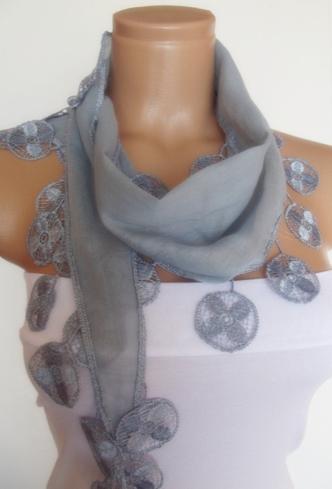 2012 summer fashion cotton scarf new design grey gray