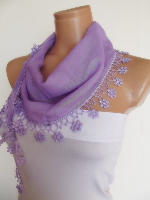 2012 summer fashion cotton scarf new design lilac lavender