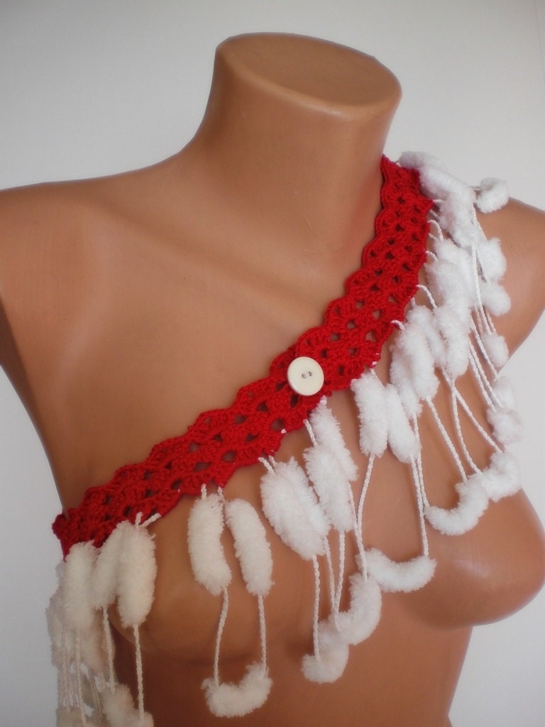 Hand Crocheted Christmas Scarf