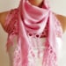 BIG DISCOUNT New Design Pashmina scarf with lace- soft pink