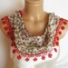 2012 summer fashion cotton scarf new design red flowered pattern