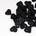 Black Heart Ceramic Beads 30 pcs BC064