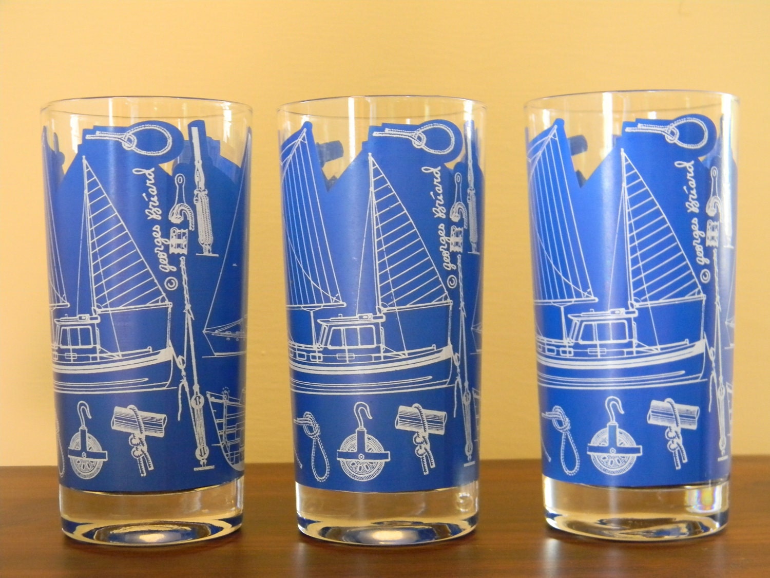 3 Nautical Georges Briard Glasses