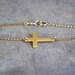 Pre-Order 9/30 - Gold Sideways Cross Bracelet