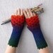 Fingerless gloves - Rainbow multicolored Winter Accessories.