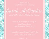 5x7 Custom Baby Shower Invitation JPEG
