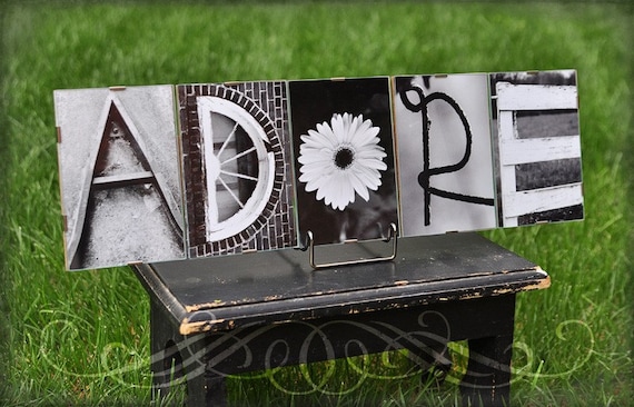 Alphabet Photography Custom  ANY 5 LETTER WORD framed