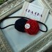 Gorgeous Posh Take Me out to the Ball game Baseball Red Navy rosetti flower Headband Baby & girls photograpy prop Bow Rosette