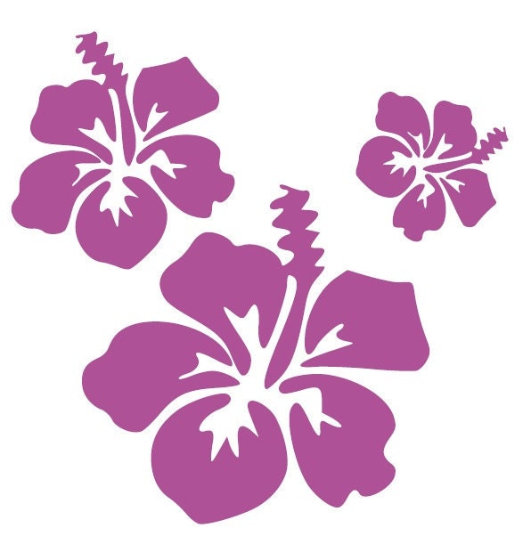 Items similar to Hawaiian Flower Hibiscus - Set of 3 on Etsy