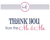 Monogrammed Wedding Thank You Cards