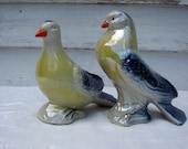 Lustreware Birds Pair Victorian Male Female 1800s