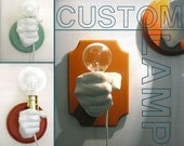 Hand Holding Bulb Wall Lamp (Custom)