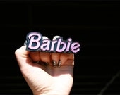Barbie Font Custom Nameplate Ring (1-6 letters)