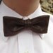 Mens Faux Leather Bow Tie