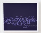 16x20 ALPHABET print : Palette No. 59 indigo purple