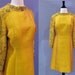 RESERVE for Sanford / 60s beaded gold dress / 1960 Yellow silk dress /Beautiful Golden beaded 60s