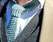 Skinny Knit Tie - Light Blue Wedding Tie - Chaucer's - Lit Knits