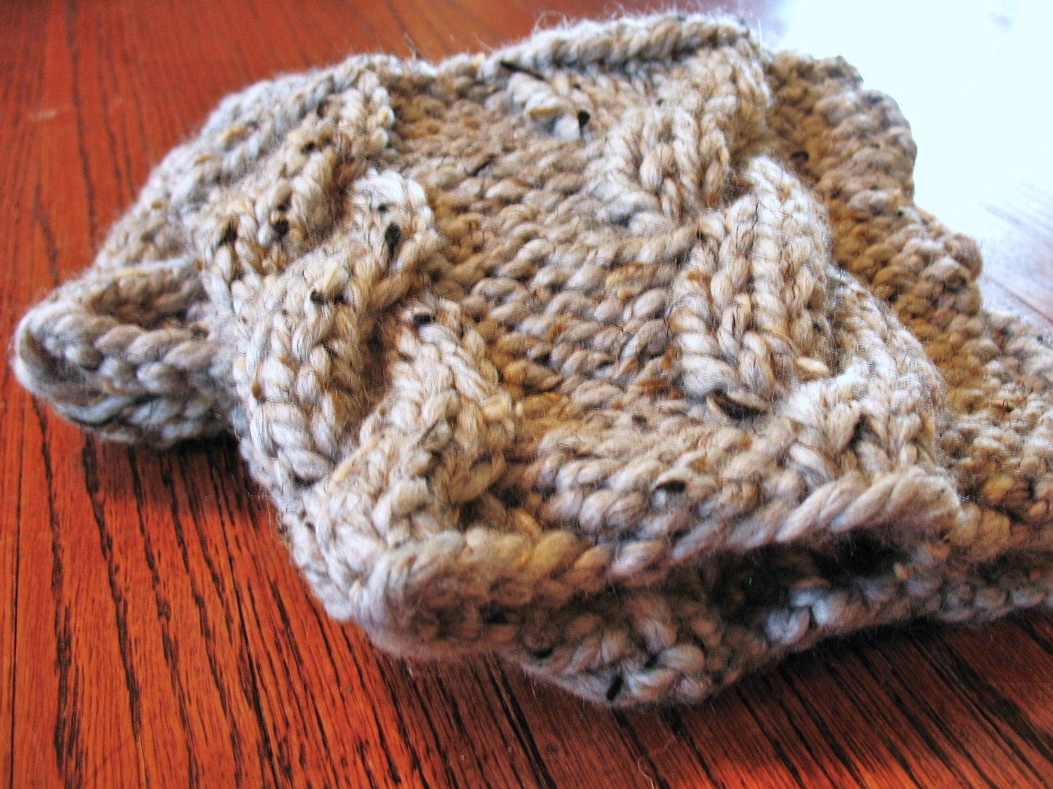 Outlander Boot Cuffs / Leg Warmers Cabled - Gray Tweed - CHOOSE Your Color