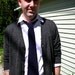 Knit Skinny Tie - Groomsmen Wedding Tie - Paperback Writers' in Dark Navy - 100% cotton - Lit Knits