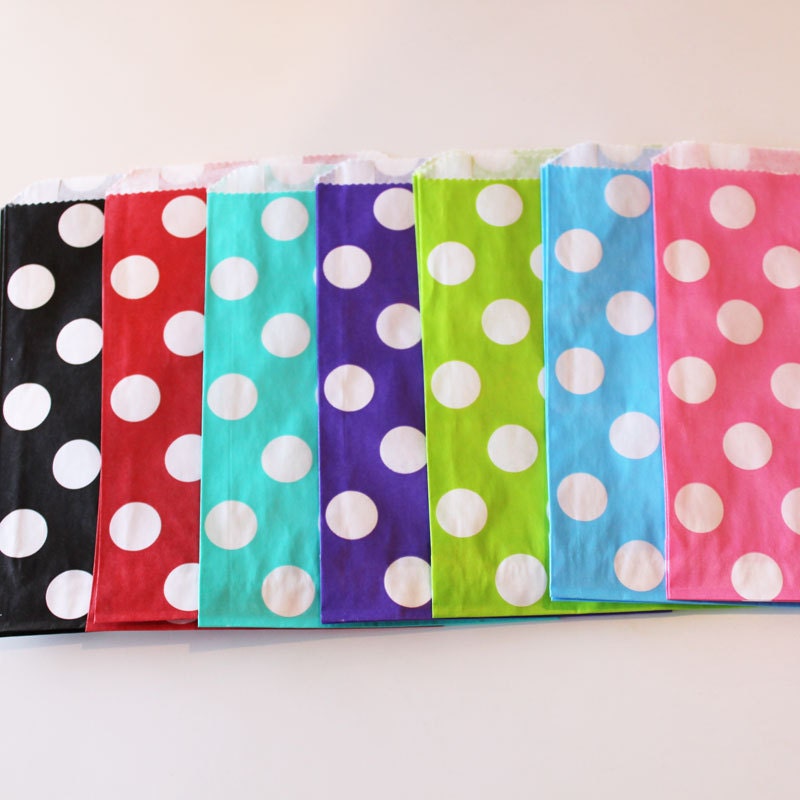 Chevron Stripe Favor Bags - 35  YOU PICK your COLOR - Designer Party Favor Bags, Weddings, Birthday, Made in Usa