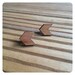 Chevron earrings - wooden - koo-ki-nuts 'Militant' studs - laser cut Tasmanian Blackwood