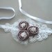 Lacy Bridal Hair Fascinator Head Piece. Handmade Weddings Accessory