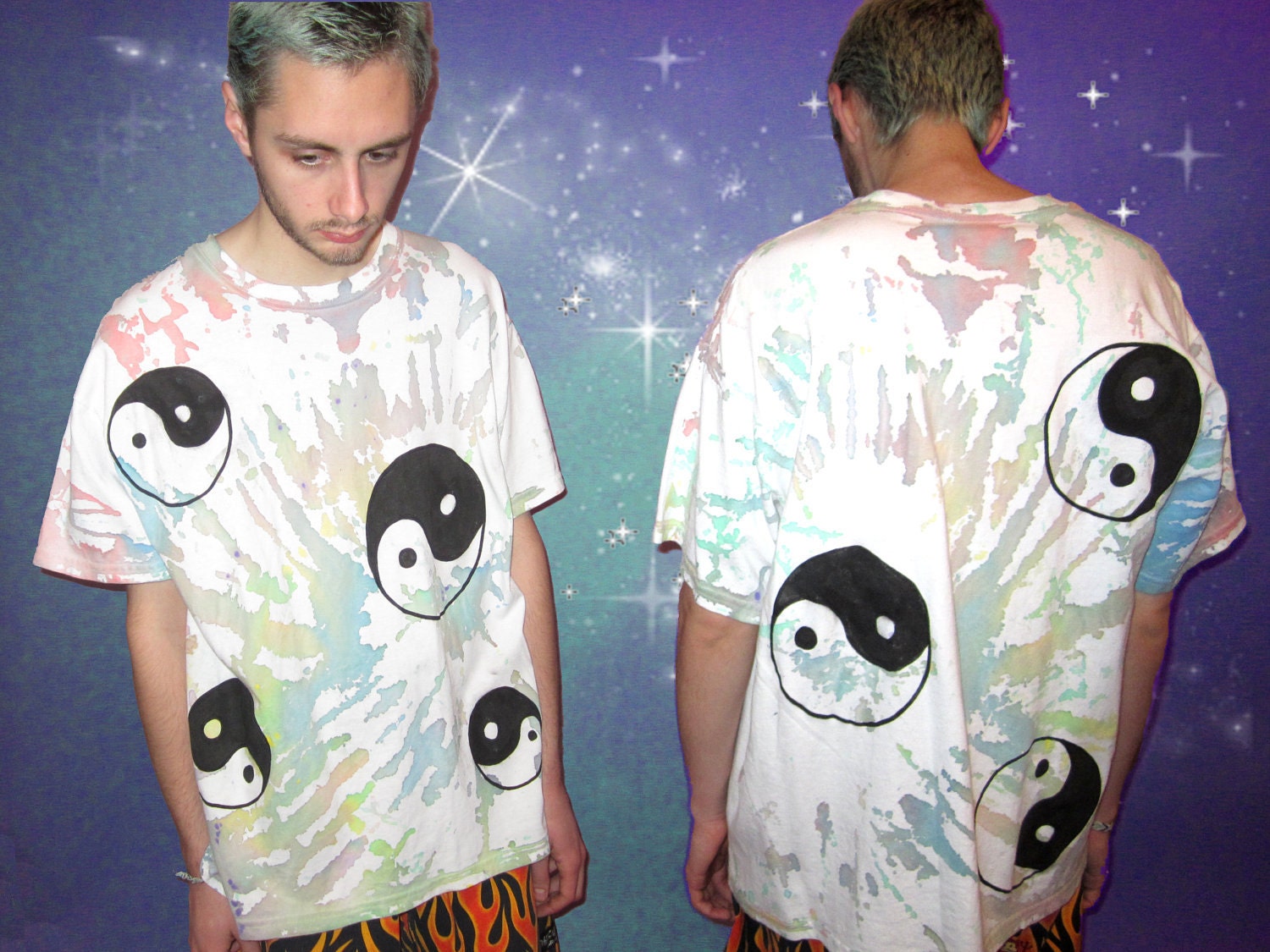 yin YANG tie DYE t SHIRT