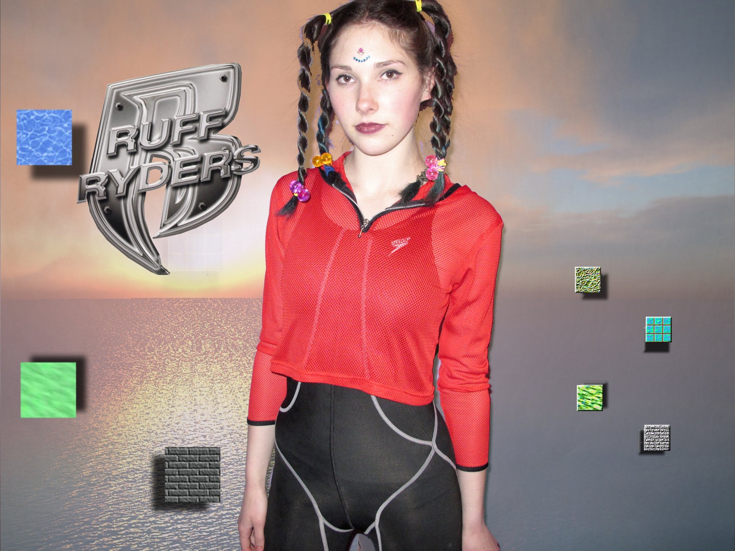 sale 90s MESH sheer HOODY M sale