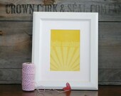 hello sunshine original print yellow - 5x7 Gifts Under 25