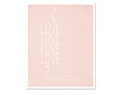 I Love You This Much Valentines Day Typography Digital Art Print Home Decor Blush Pink