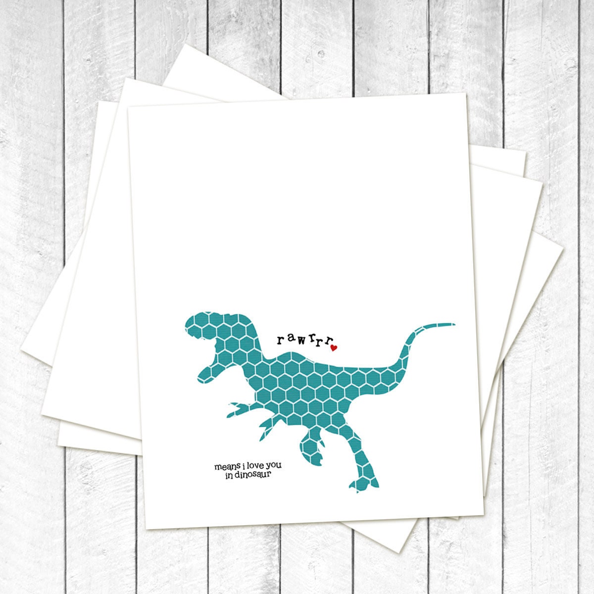Rawrrr Means I Love You in Dinosaur - Purple Hexagon Print Digital Art Poster