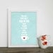 Digital Art Print A Cup of Tea and a Long Book - CS Lewis Quote Kitchen Decor Typography Poster