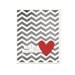 Each Beat of My Heart - Love Wedding Nursery Gray Grey Chevron Gold Yellow Heart - Love Art PrintValentines Day